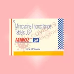 Minoz 50 mg (Minocycline) - 120 Tablet/s